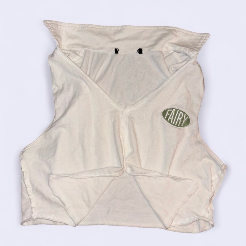 Forever 21 White Crop Top Butterfly Style Opening | Y2K “Fairy” Design | Size S